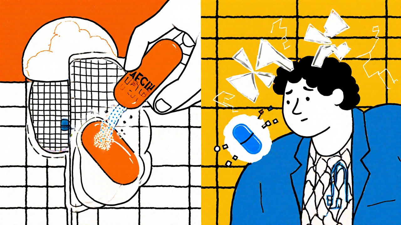 Split scene: one patient successfully activated by Alfacip, another with failed Vitamin D3