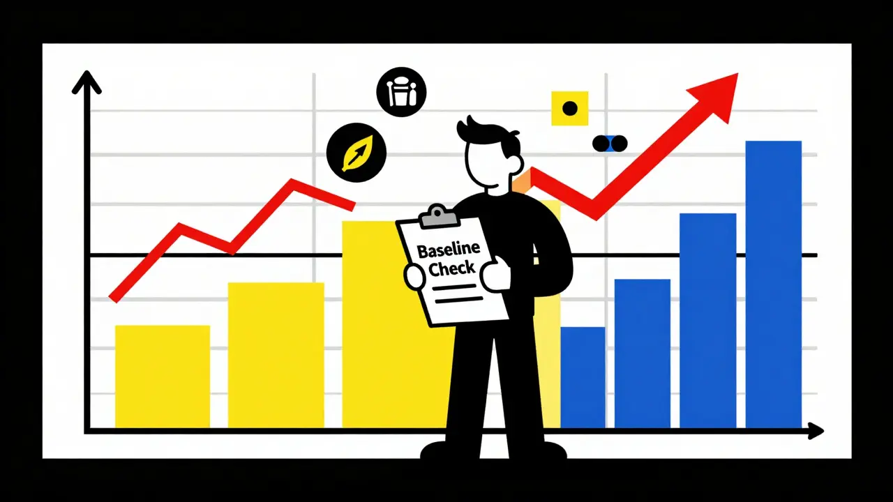 A fragmented medical chart with rising metabolic indicators and health interventions rendered in De Stijl abstraction.