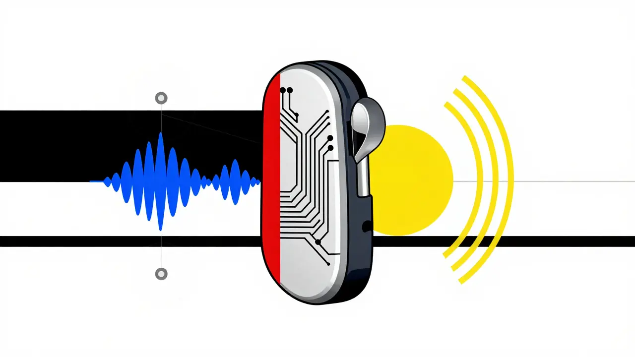 Digital hearing aid with AI processing and audio broadcasting